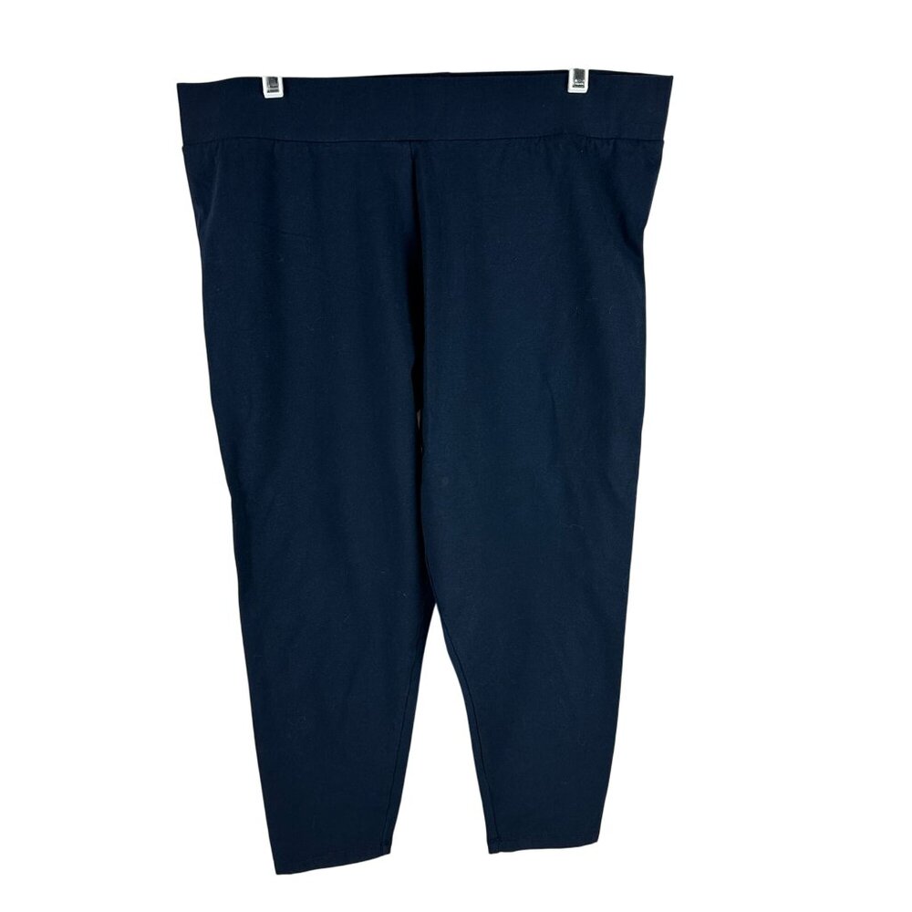 Charter Club Womens Navy Blue Leggings Size 18/20W Cotton & Spandex